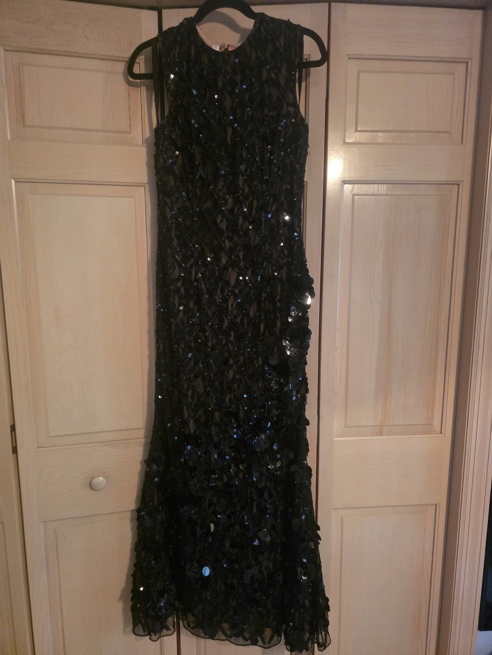 Mac Duggal Black Sequin Embellished Maxi Gown